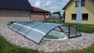 Zastřešení bazénu POOLOR antracit