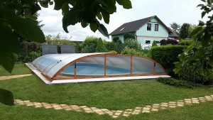 Zastřešení bazénu POOLOR dřevo